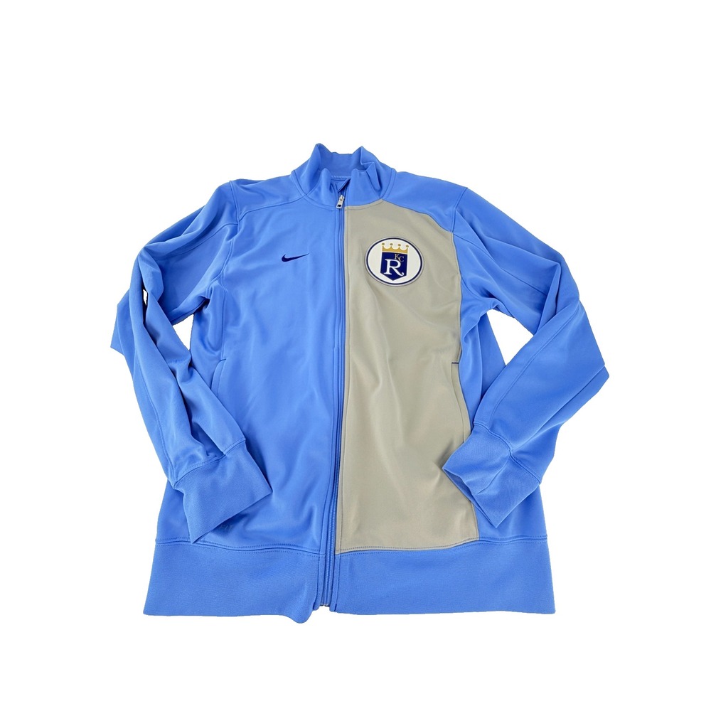 Kansas City Royals Nike Cooperstown Collection Blue Full Zip Jacket Mens Size M